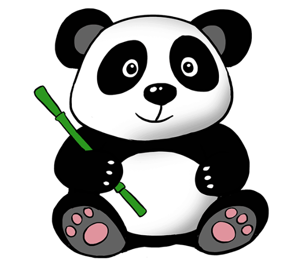 How To Draw A Panda Easy Drawings Sketches Cute Cartoon