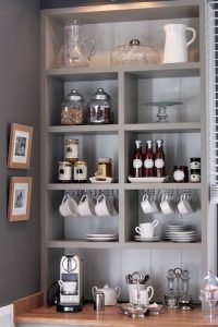 Awesome cute coffee station ideas #coffeestationideas #homecoffeestation #coffeebar Awesome home bar designs #coffeestationideas #homecoffeestation #coffeebar