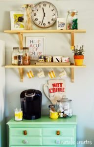 Unique countertop coffee station ideas #coffeestationideas #homecoffeestation #coffeebar Unique coffee bar sign #coffeestationideas #homecoffeestation #coffeebar