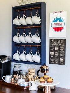 Perfect coffee station #coffeestationideas #homecoffeestation #coffeebar Perfect pallet ideas #coffeestationideas #homecoffeestation #coffeebar